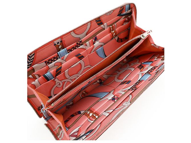 Portafoglio lungo Azap in seta Epsom Hermès Rosa - vista 5