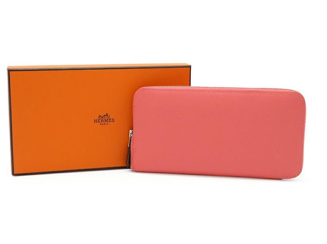 Portafoglio lungo Azap in seta Epsom Hermès Rosa - vista 6