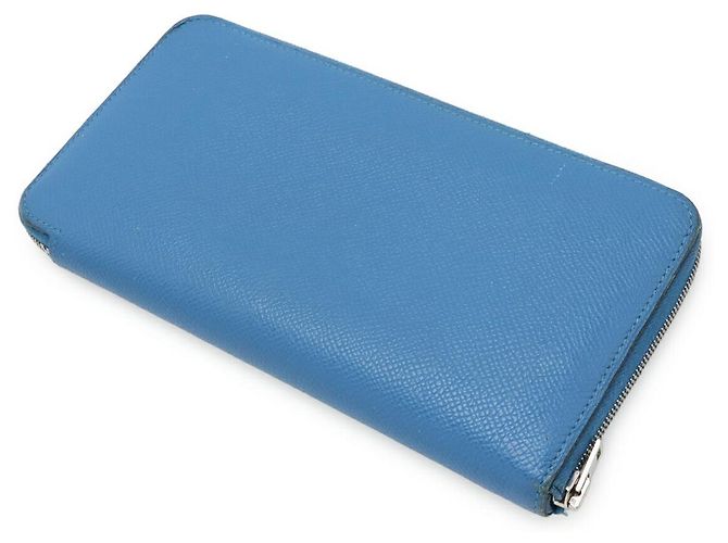 Portafoglio lungo Azap in pelle Epsom di seta Hermès Blu - vista 2
