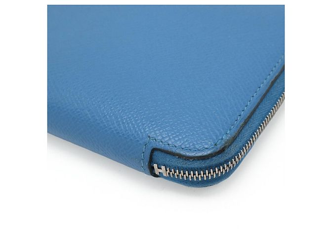 Portafoglio lungo Azap in pelle Epsom di seta Hermès Blu - vista 3