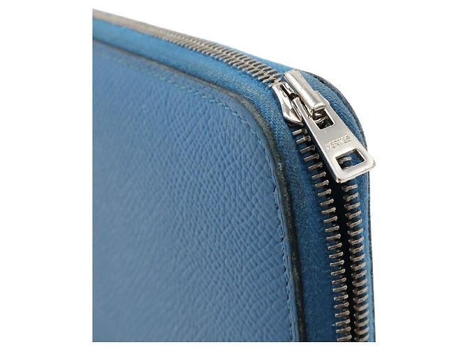 Portafoglio lungo Azap in pelle Epsom di seta Hermès Blu - vista 4