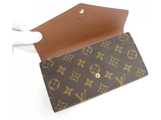 Portafoglio Lungo Monogramma Sarah di Louis Vuitton Marrone - vista 4