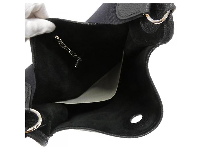 Borsa a Spalla Hermès Vespa GM in Togo Nero - vista 10