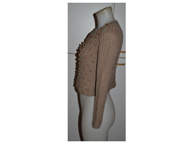 Moschino Cheap And Chic Cardigan Beige Baumwolle - Ansicht 3