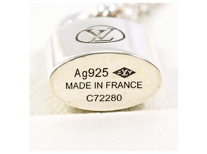 Collier Pendentif Silver Lockit 925 Louis Vuitton Argenté Métallisé - vue 4