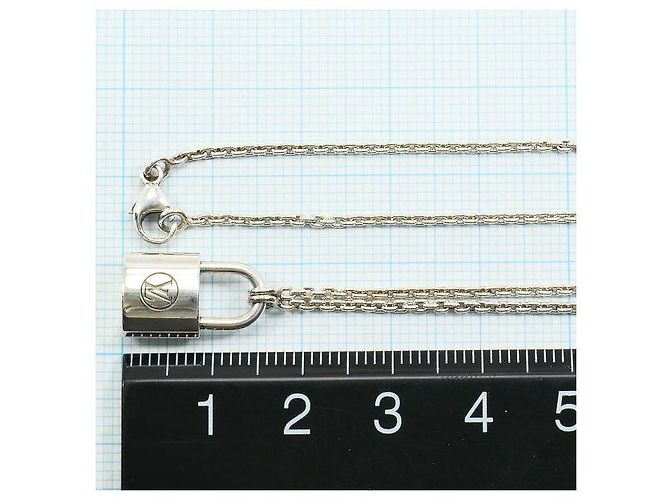 Collier Pendentif Silver Lockit 925 Louis Vuitton Argenté Métallisé - vue 5
