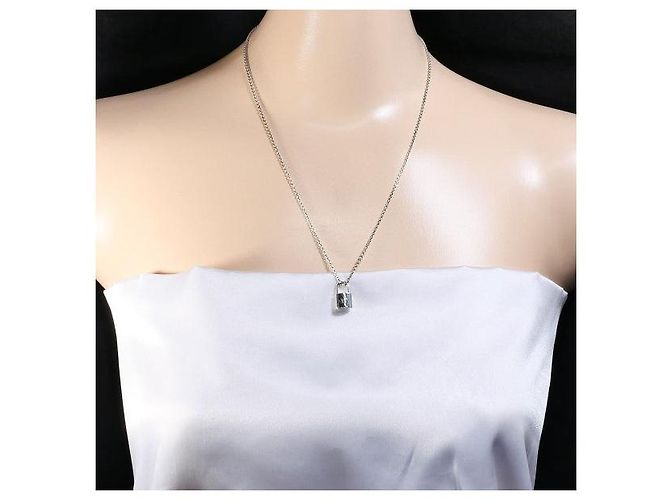 Collier Pendentif Silver Lockit 925 Louis Vuitton Argenté Métallisé - vue 6