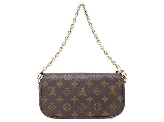 Borsa a tracolla Louis Vuitton Ivy Monogram Wallet on Chain Marrone - vista 2