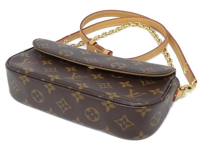 Borsa a tracolla Louis Vuitton Ivy Monogram Wallet on Chain Marrone - vista 3