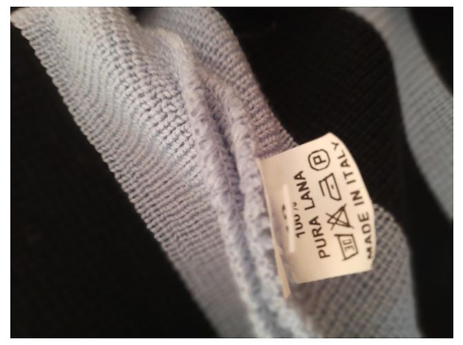 Autre Marque ISAIA Beast Strickpullover aus Wolle Blau - Ansicht 10