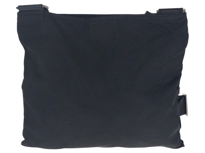 Bolsa transversal em nylon tessuto com logo triangular Prada Preto - vista 2