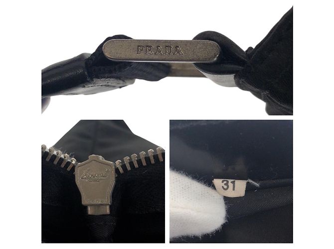 Bolsa transversal em nylon tessuto com logo triangular Prada Preto - vista 5