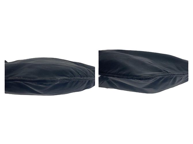 Bolsa de ombro em nylon tessuto com logo triangular Prada Preto - vista 3