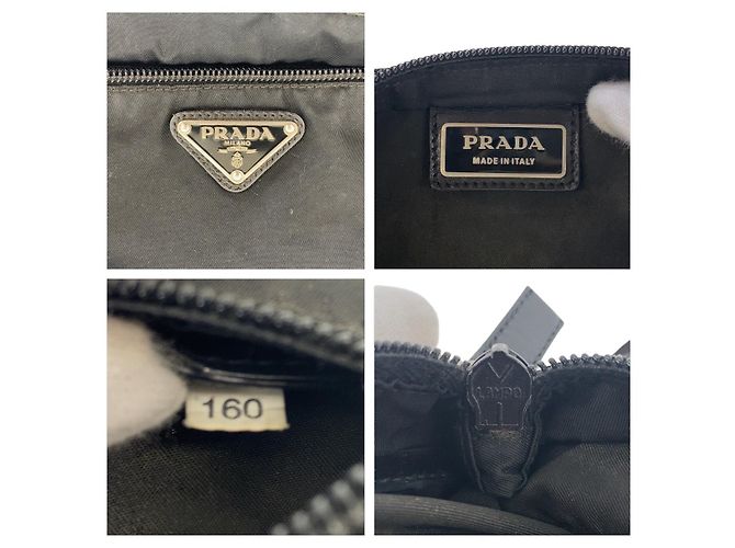 Bolsa de ombro em nylon tessuto com logo triangular Prada Preto - vista 4