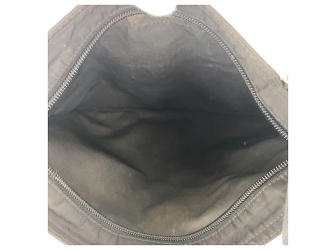 Bolsa de ombro em nylon tessuto com logo triangular Prada Preto - vista 8