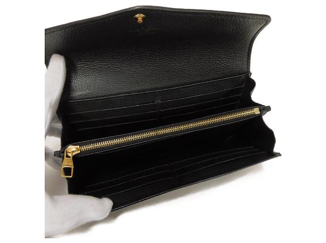 Portafoglio Lungo Sarah Monogram Empreinte di Louis Vuitton Nero - vista 5