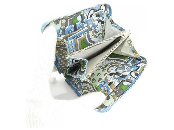 Silk In Portafoglio in seta compatto Epsom Hermès ELECTRIQUE Blu - vista 7