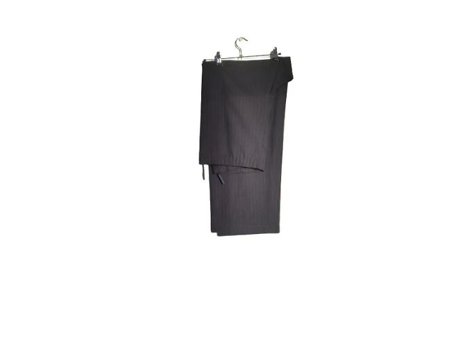 Autre Marque Pantalones de rayas Shirin Guild negros de pierna ancha - vista 2