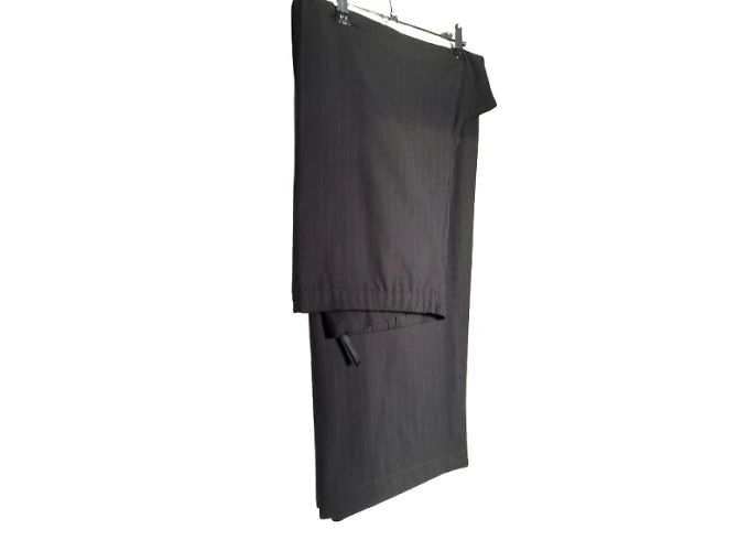 Autre Marque Pantalones de rayas Shirin Guild negros de pierna ancha - vista 4