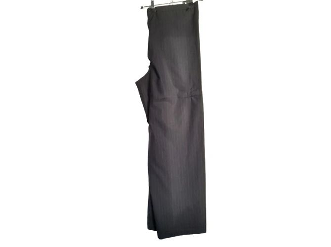Autre Marque Pantalones de rayas Shirin Guild negros de pierna ancha - vista 8