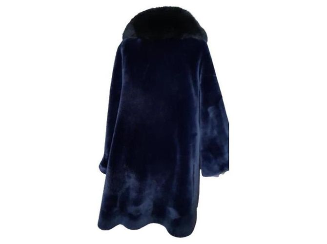 Autre Marque Cappotto invernale in pelliccia sintetica blu royal Enrico Mandelli - vista 11
