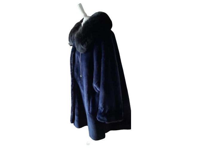 Autre Marque Cappotto invernale in pelliccia sintetica blu royal Enrico Mandelli - vista 12