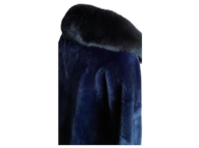Autre Marque Cappotto invernale in pelliccia sintetica blu royal Enrico Mandelli - vista 7