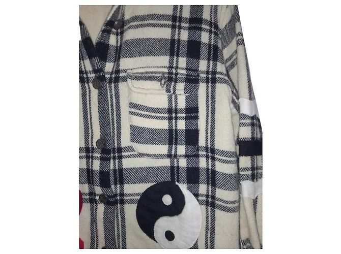 Camicia Moschino in lana a quadri e cuore Multicolore - vista 2
