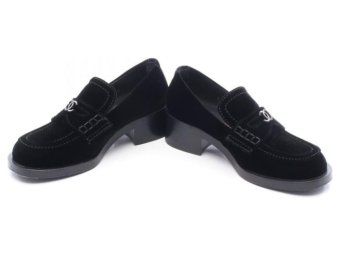 Timeless Mocassini in tessuto Chanel Nero - vista 3