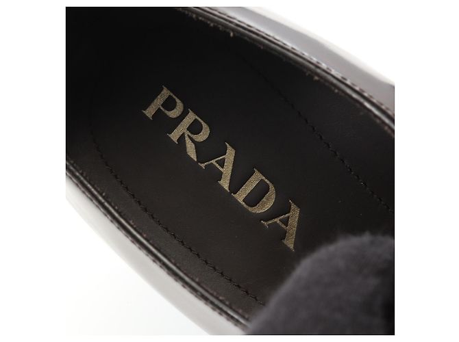 Prada Wildleder Slipper Braun - Ansicht 5