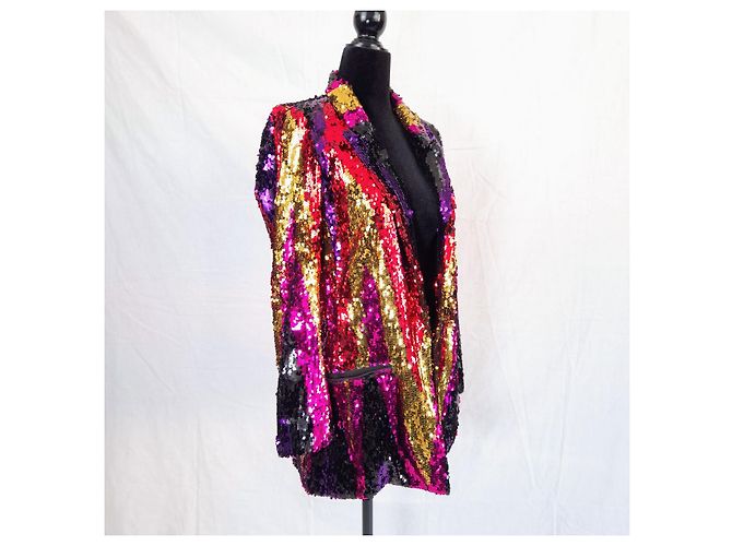 Georges Rech Jacke mit bunten Pailletten Mehrfarben - Ansicht 4