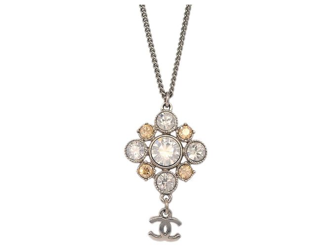 Pendente Chanel CC Cluster in metallo con cristalli Argento - vista 2