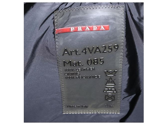Borsa sportiva Prada in nylon e pelle Nero - vista 6