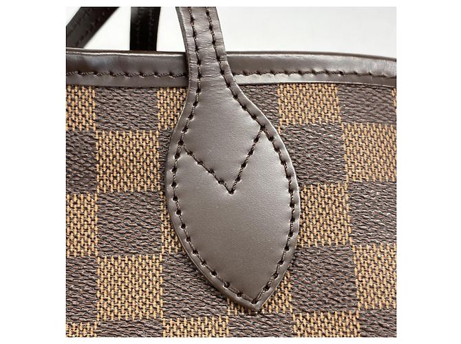 Borsa Tote Louis Vuitton Damier Neverfull PM N41359 Ebano Damier ebene - vista 10