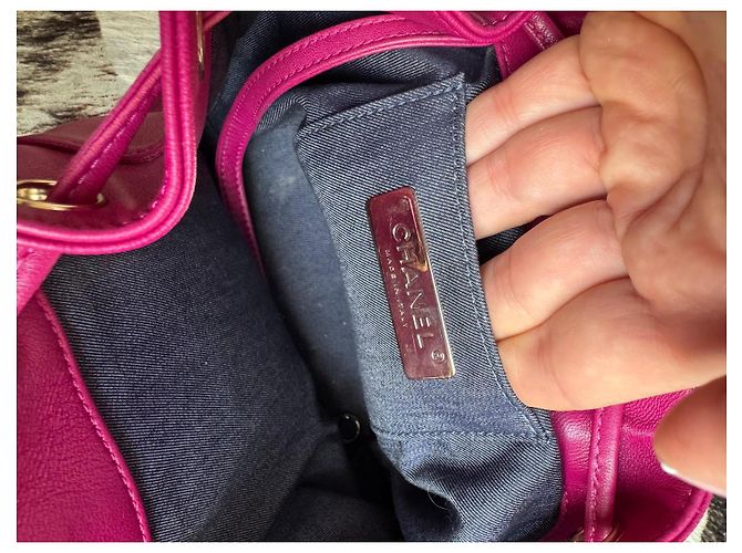 Zaino Chanel in pelle rosa - vista 10