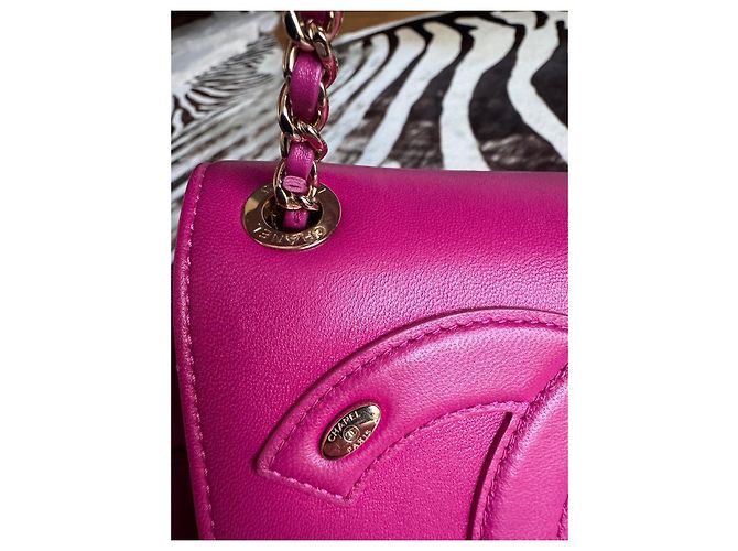 Zaino Chanel in pelle rosa - vista 4