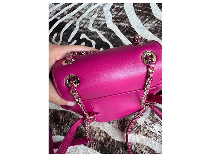 Zaino Chanel in pelle rosa - vista 7