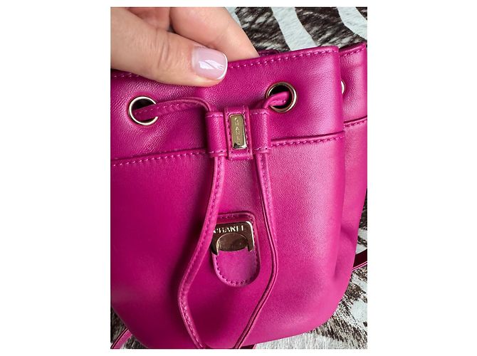 Zaino Chanel in pelle rosa - vista 9