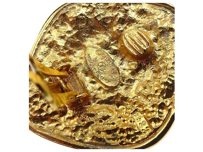 Chanel Vintage Diamant-Clip-Ohrringe vergoldet Golden - Ansicht 4