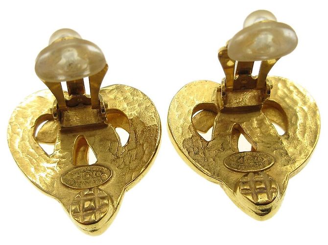 Cuore placcato oro con logo CC di Chanel D'oro - vista 2