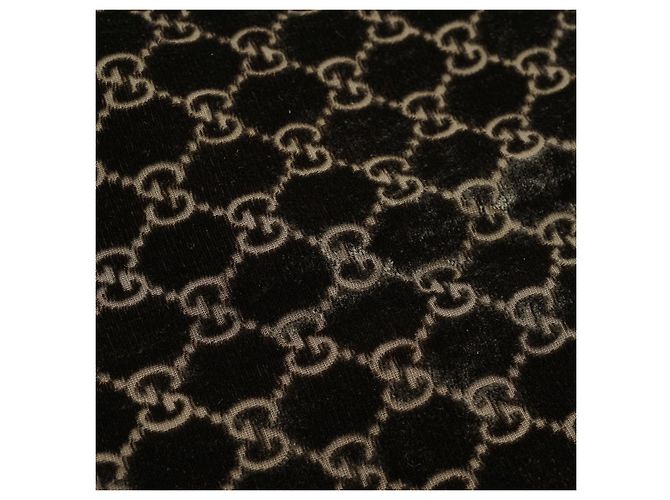 Gucci Sciarpa in velluto di seta GG vintage Marrone - vista 8
