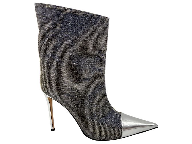 Stivaletti in lurex metallico argento glitterato Alexandre Vauthier - vista 2
