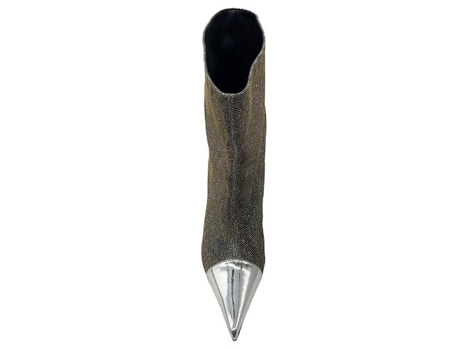Stivaletti in lurex metallico argento glitterato Alexandre Vauthier - vista 4