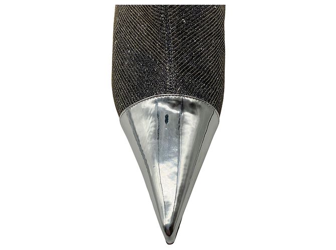 Stivaletti in lurex metallico argento glitterato Alexandre Vauthier - vista 5