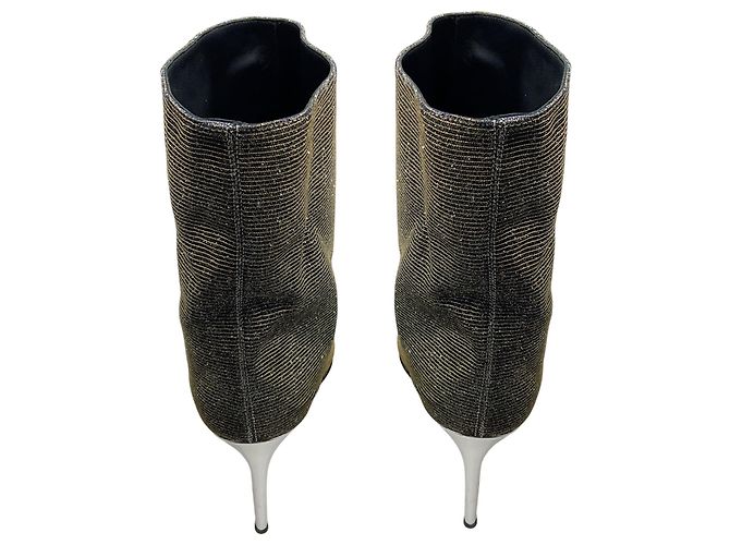 Stivaletti in lurex metallico argento glitterato Alexandre Vauthier - vista 6
