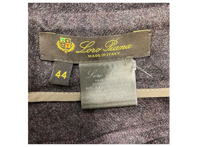 Gonna in cashmere e seta viola scuro Loro Piana Porpora - vista 4
