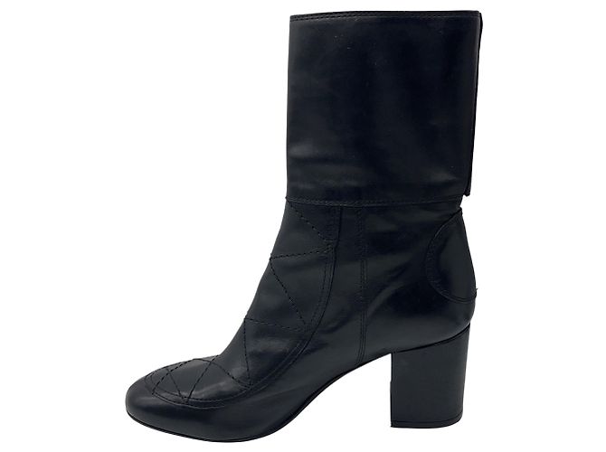 Botas de couro dourado Achille pretas Laurence Dacade - vista 3