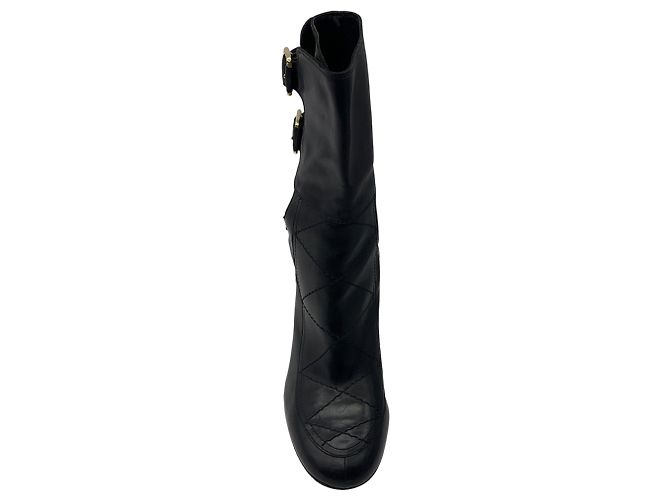 Botas de couro dourado Achille pretas Laurence Dacade - vista 4