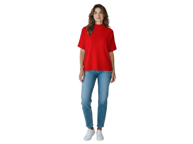 Pulôver Poppy de gola alta da Lela Rose Vermelho - vista 5