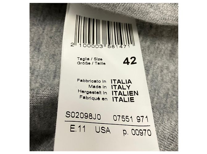 Vestido de jersey de algodón y lana fluido gris Peserico - vista 5